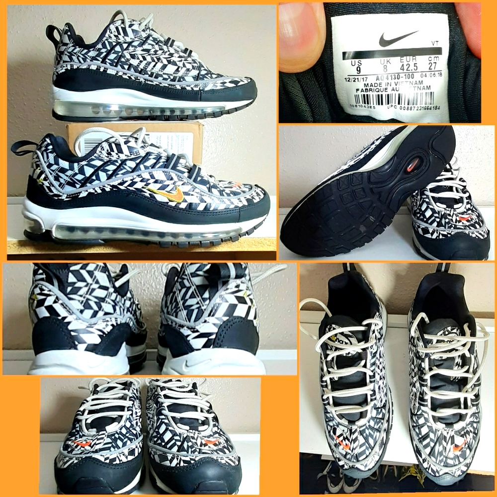 Nike Air Max 98 AOP All Over Print Black White